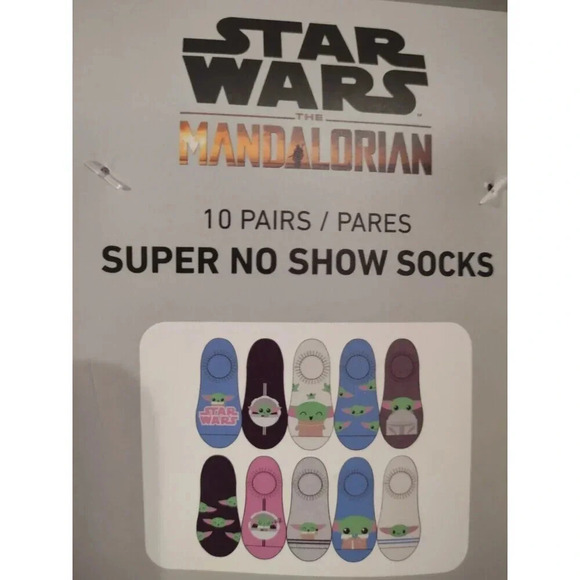 Star Wars Yoda The Mandalorian Women's No Show Baby Yoda Socks, New - Picture 3 of 4
